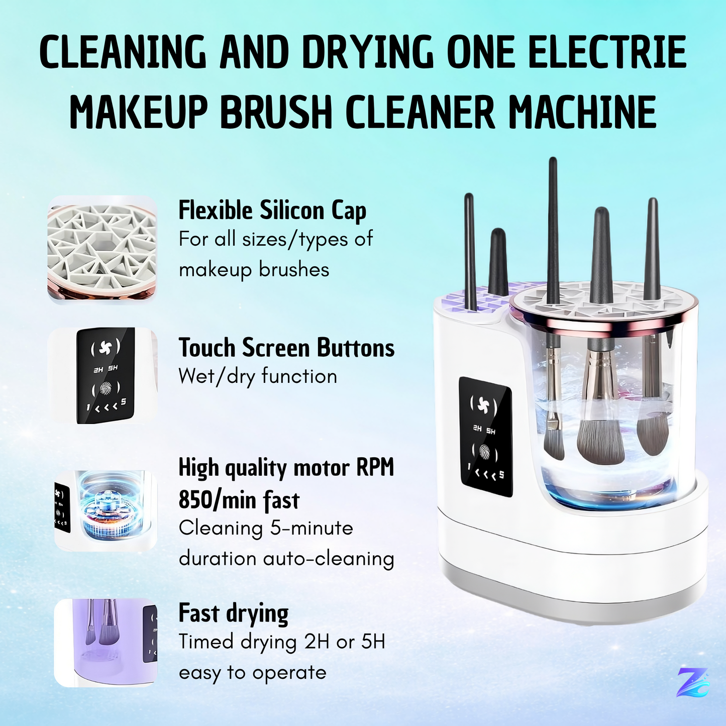 3 in 1 Makeup Brush Cleaner